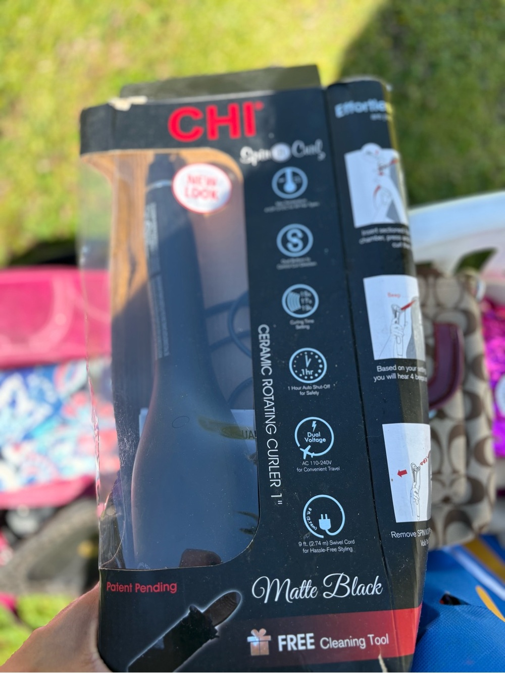 CHI Matte Black Ceramic Rotating Curler - Matte Black